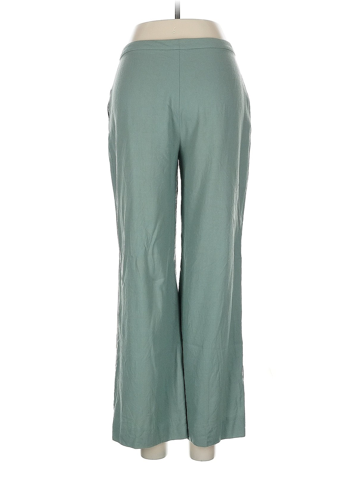 Calvin Klein Women Green Dress Pants 6 thumbnail 2