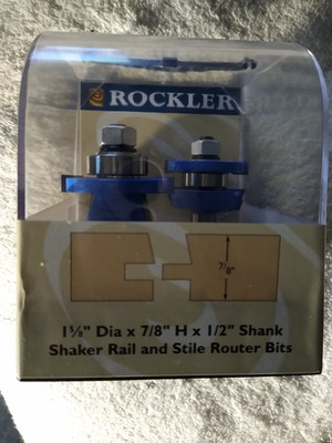 ROCKLER Shaker Rail & Stile Router Bits 1/2 Shank