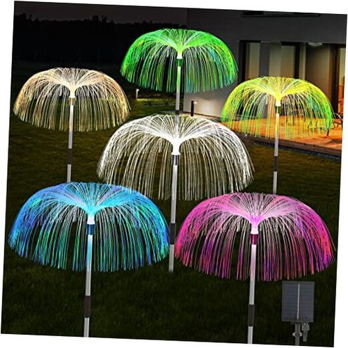 Solar Lights for Outside 6 Pack 7 Colors Changing Jellyfish Lights Outdoor