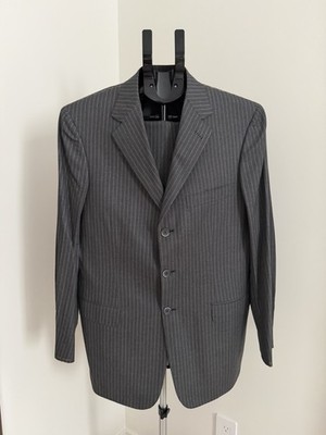 Brioni Gray 38 Short US / 48S Euro Super 160 s Wool Pinstripe Suit & Pants Italy