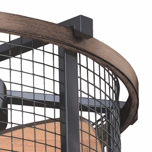 Humboldt 3-Light Ceiling Fan in Industrial and Cage Style 17 Inches Tall and 21 - Picture 6 of 8