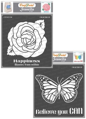 CrafTreat Reusable Stencils for Painting on Wood, Default Title, White 