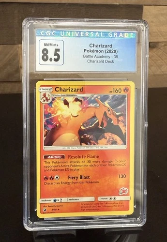Pokémon Charizard Battle Academy 3/70 2020 Regular Rare CGC 8.5 Graded Card