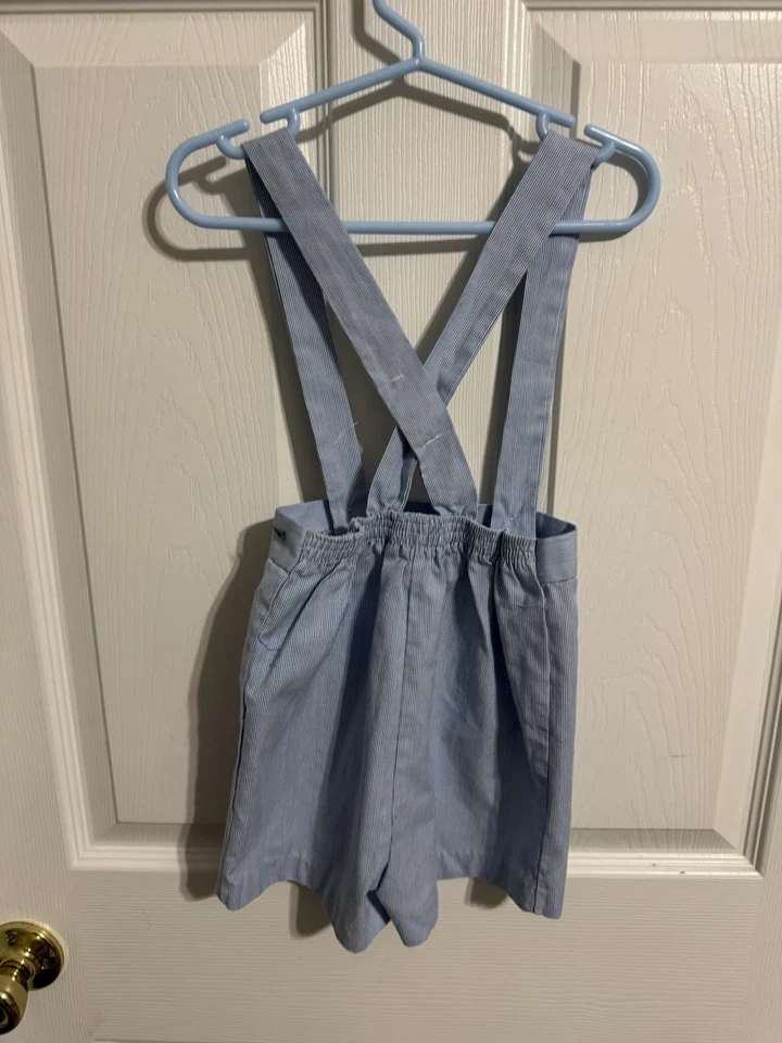 Pantalones Cortos Tiny Tots Originales Niños Talla 4 Azul Rayas Vintage  Foto 2 de 3