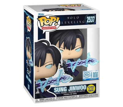Funko Pop! Sung Jinwoo GLOW #2537 Solo Leveling Exclusive + Protector PRESALE