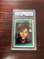 JOHN STAMOS SIGNED AUTOGRAPH 1991 TRADING CARD FULL HOUSE PSA SLAB COA LAFFS
