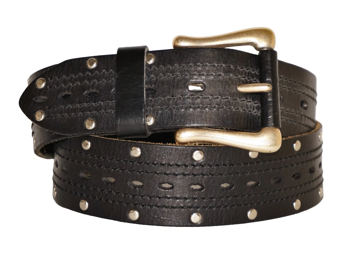 NWT LINEA PELLE VINTAGE BLACK LEATHER SILVER MEDALLION WRAP BELT S ANTHROPOLOGIE Women main image 4
