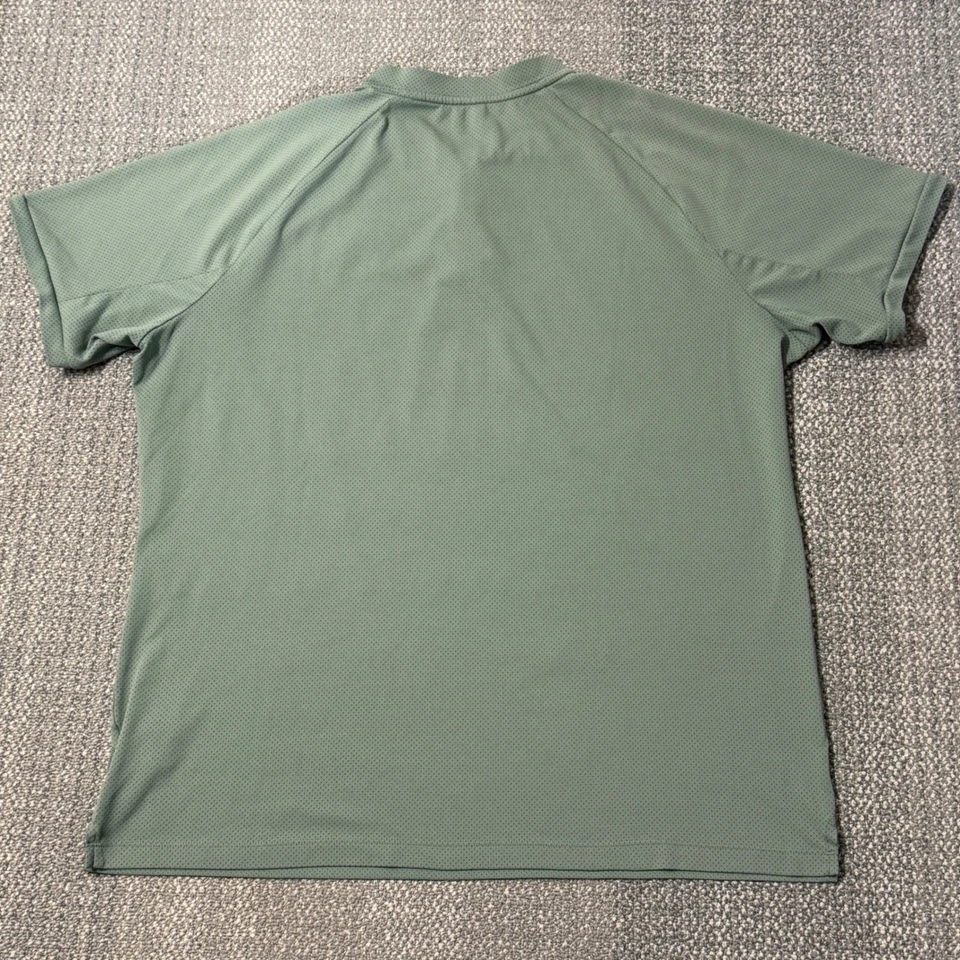 Polo de golf Nike Zonal Cooling Momentum cuello hoja rendimiento rayas verdes XL Foto 3 de 4