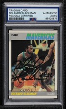 PSA/DNA 1987-88 Fleer Rolando Blackman #12 Certified Authentic Auto 0o9