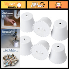 Water Leak Alarms for Home & Business - Small 6-Pack, Flood Detection System