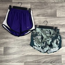 Lot of 2 Nike Running Shorts Women Small Multicolor Athletic Casual Gym Workout