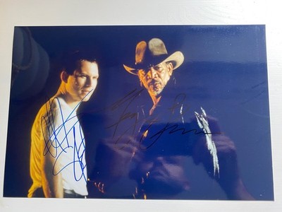 Original Autogramm - handsigniertes Foto - C. Slater & Morgan Freeman  - signed
