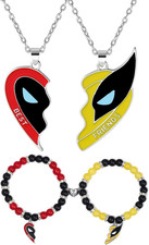 Best Friends Necklace for 2 Bff Matching Heart Puzzle Pendant Silver Stainless S