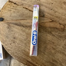 Vintage '96 Oral-B Angle Advantage 44 Medium Toothbrush Made in USA Pink