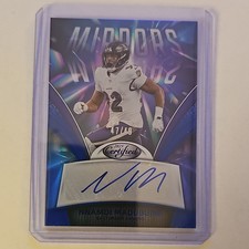 2025 Panini Certified Mirror Signatures Blue Auto /49 Justin Madubuike Ravens #…