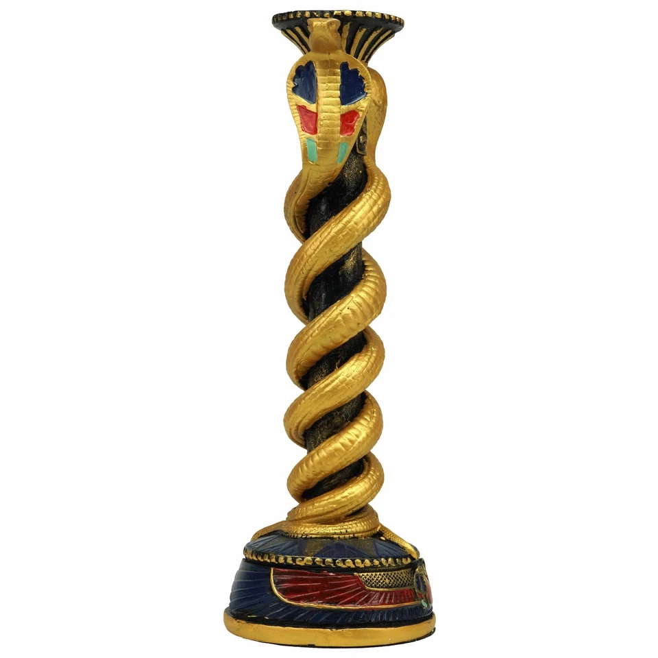 ¡NUEVO! Candelabro egipcio diseño Toscano serpiente dorada pieza de mesa decoración del hogar Foto 2 de 4