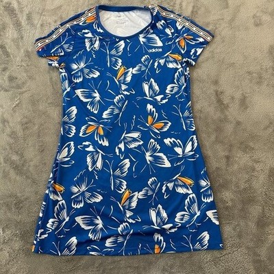 Adidas x Farm Rio Blue Tropical Dress Women's LARGE