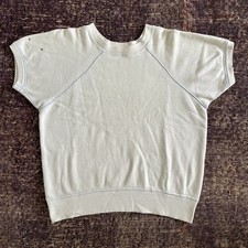 Vintage 60  s BVD Cotton Raglan Short Sleeve Sun Faded Sweatshirt Size Medium