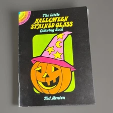 ✨VTG The Little Halloween Stained Glass Coloring Book 1988 Ted Menten Complete✨