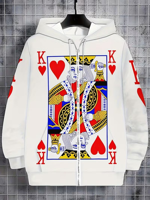 King of Hearts 3D Hoodie Zip