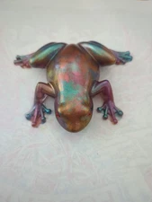 Multicolored Color Shifting Red-eyed Handmade Resin Frog