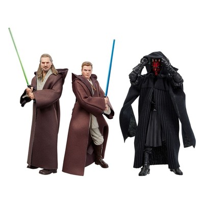 Star Wars Black Series - Pack Qui-Gon Jinn, Darth Maul, Obi-Wan Kenobi Episode I
