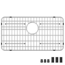 26 x 14 1/16 Inch Stainless Steel Sink Grid Protector Rear Drain Single Bowl