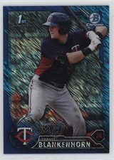 2016 Bowman Chrome Prospects Blue Shimmer Refractor Travis Blankenhorn m4h