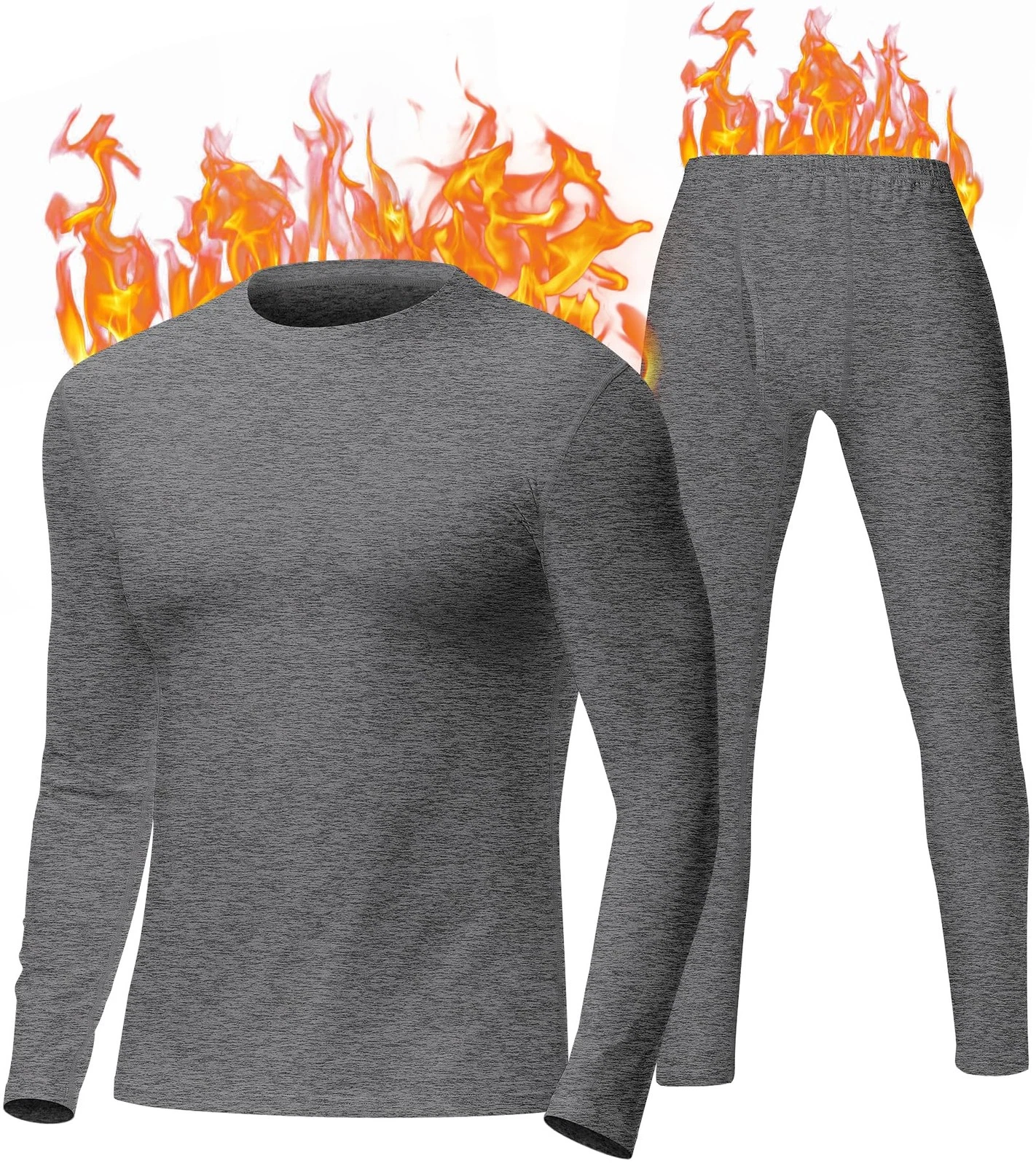 EXCELLENT THERMAL Men's Thermal Underwear Set, Men's Thermal Base Layer, Grey M
Opens in a new windo
