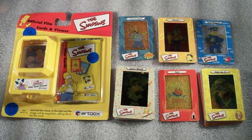 Ensemble de cartes à collectionner Filmcardz SIMPSONS SERIES 1 (ONE) boîte à art avec VISIONNEUR - Photo 1/3