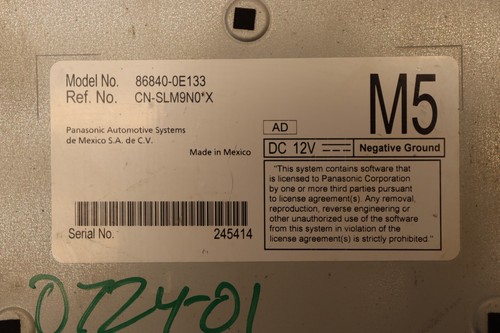 2021 LEXUS ES300H RADIO NAVIGATION CONTROL MODULE UNIT OEM - Picture 2 of 7