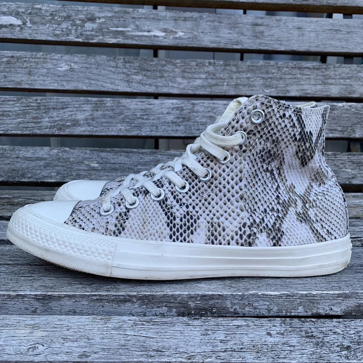 Converse Chuck Taylor All Star Wild Print Snake High Hi Tops Trainers UK 7 EU 40