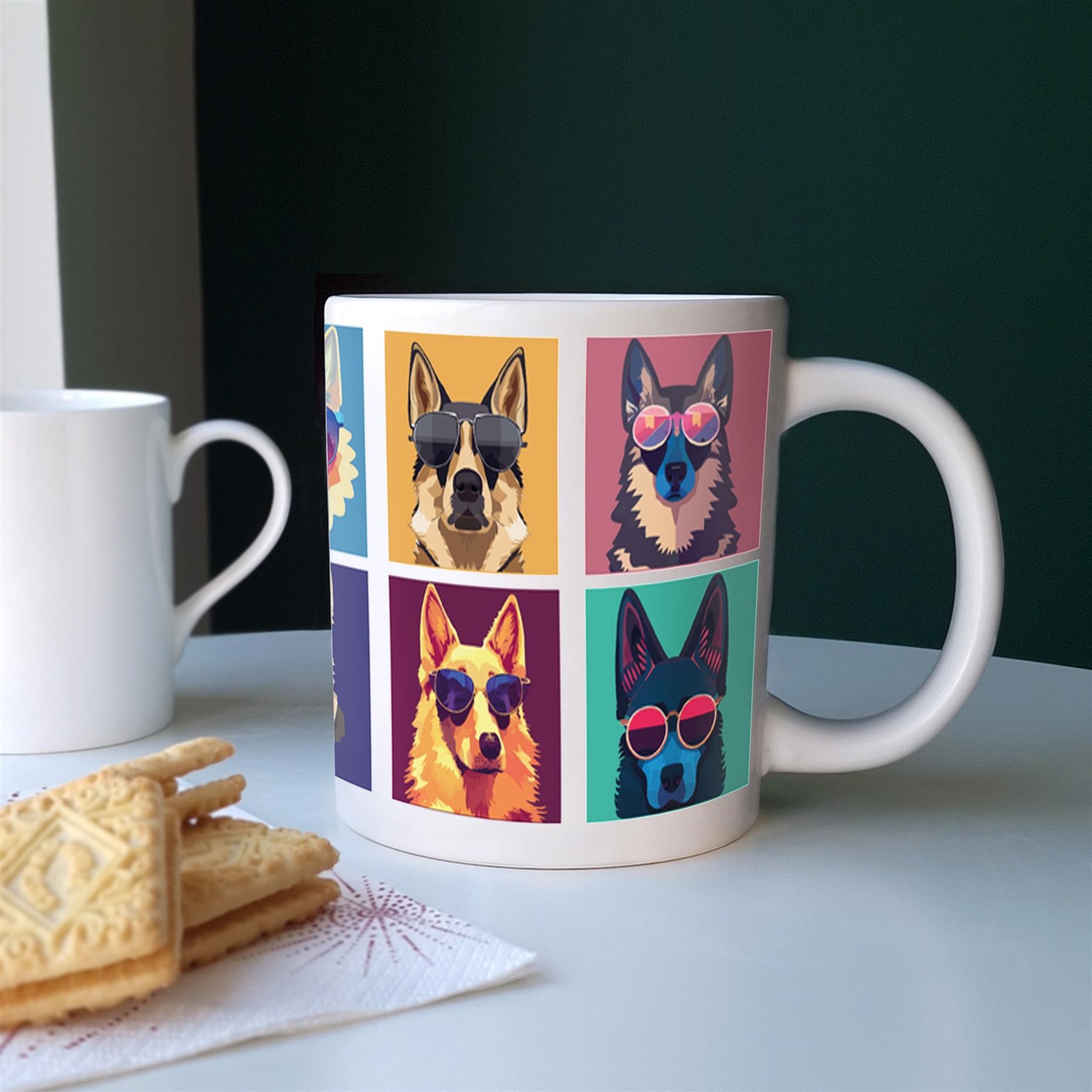 German Shepherd Jumbo Mug - Cool Dog Stoneware Tea/Coffee Cup Gift for Dog Lover