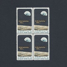 Apollo 8 Space Mission  - Vintage Mint Set 4 Stamps 56 Years Old!