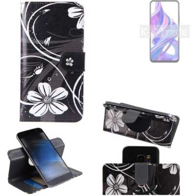 Für Huawei Honor 9x Pro 360° Schutz Hülle Wallet Case Design Blumen