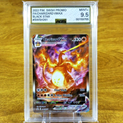 Pokemon Black Star Promo Charizard VMAX SWSH261 AGS Mint+ 9.5 Full