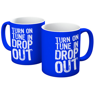 TIMOTHY LEARY TURN ON TUNE IN DROP OUT INOFFIZIELLE DROGENBECHER IN VERSCHIEDENEN FARBEN