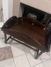 Vintage Bombay Company Butler Tray With Stand Fold Up Side Handles