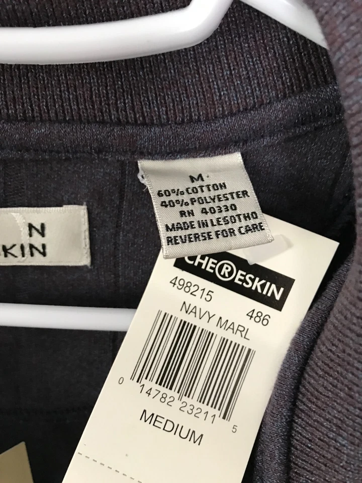 Ron Chereskin Mens Button T-Shirt  Blend Short Sleeve Navy Marl  Size M NWT - Image 4 of 4