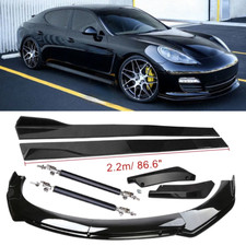 Front Bumper Lip Spoiler Splitter Body Kitside Skirt For Porsche Panamera 10-22