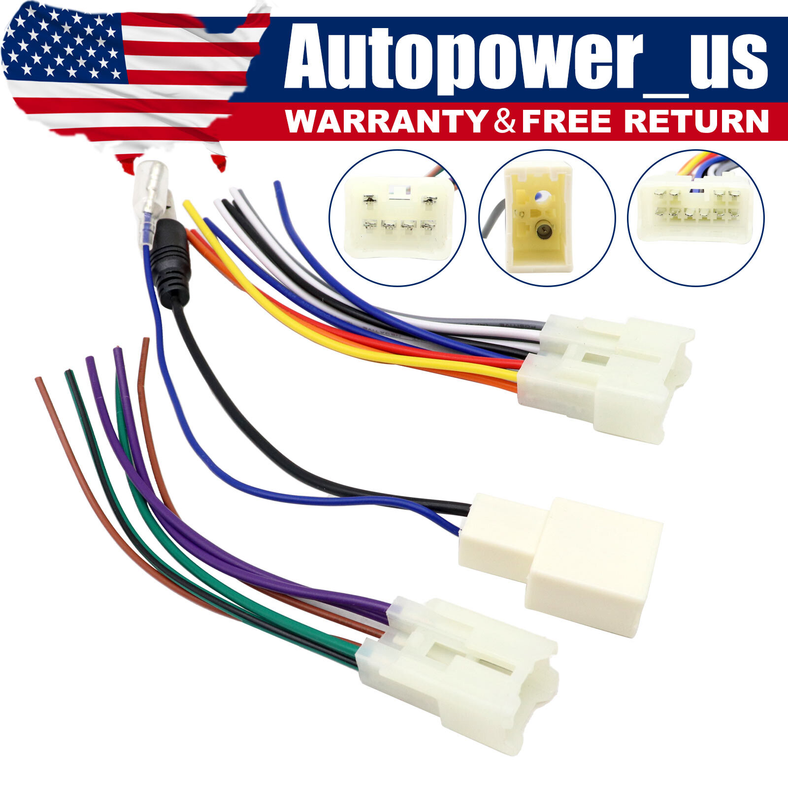 Install Wire Harness Cable Antenna Adapter For Toyota