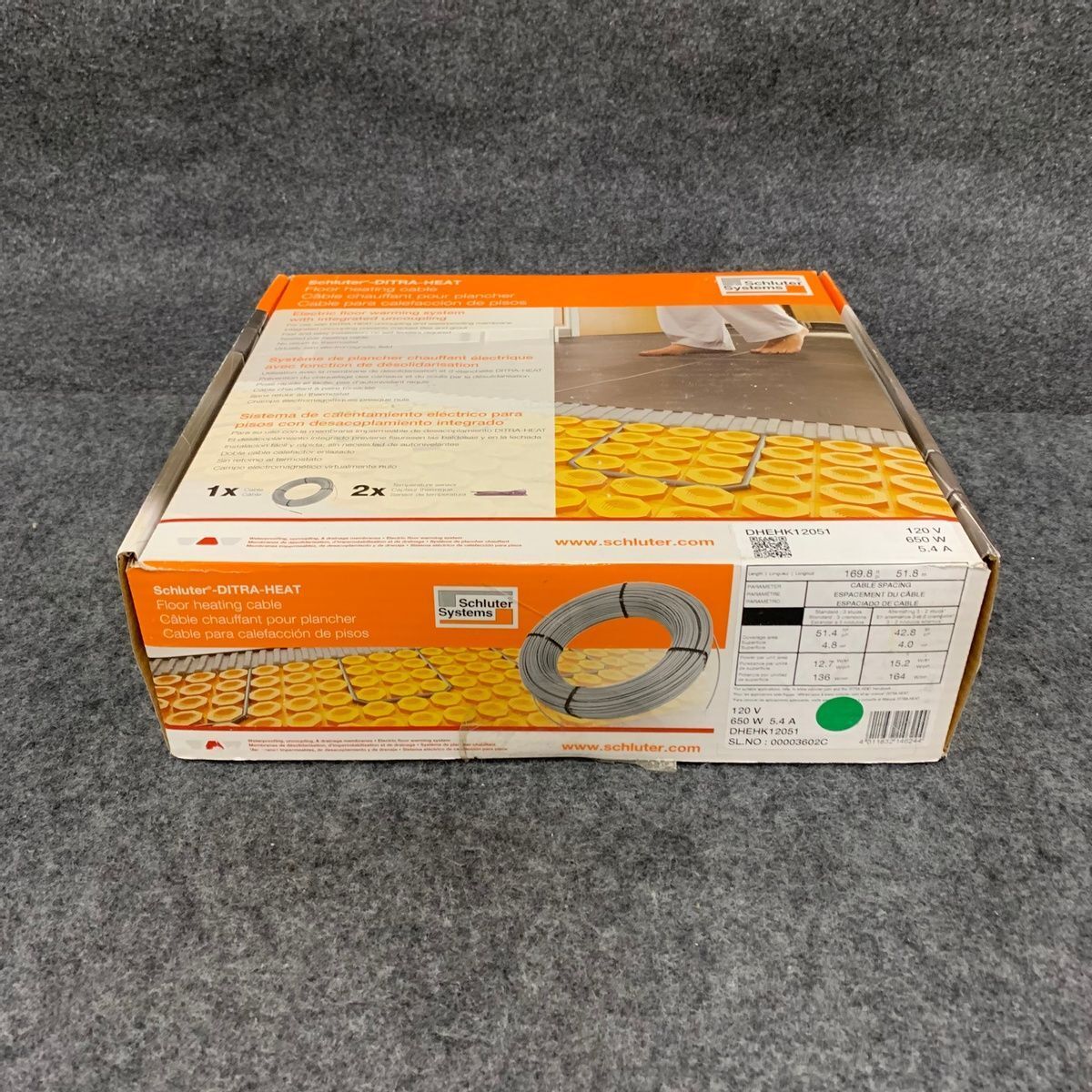 SCHLUTER DHEHK12051 DitraHeat 120Volt 169.8 ft. Heating Cable