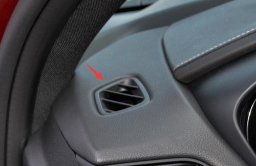 Black Steel Dashboard L&R Air Outlet Vents Frame 2pcs For Cadillac CT4 2020-2022 - Picture 3 of 6