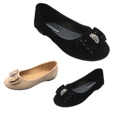 Toddler Girls Dress Shoes Bow Slip-on Velvet Flats Little/Big Kid School Shoes