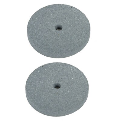 2-pc 8'' Emory Style Bench Grinder Stone Wheel 1'' Wide x 3/4'' Arbor ( Fine Grit )
