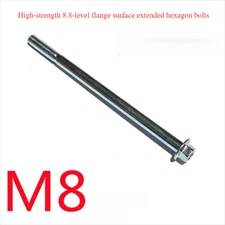1PC M8 x 50-300mm carbon steel Screws Bolts 1.25 Pitch Flange Head Cap