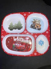 Disney Pixar Cars Melamine Divided Plate Tray JCpenney kids Christmas Mcqueen