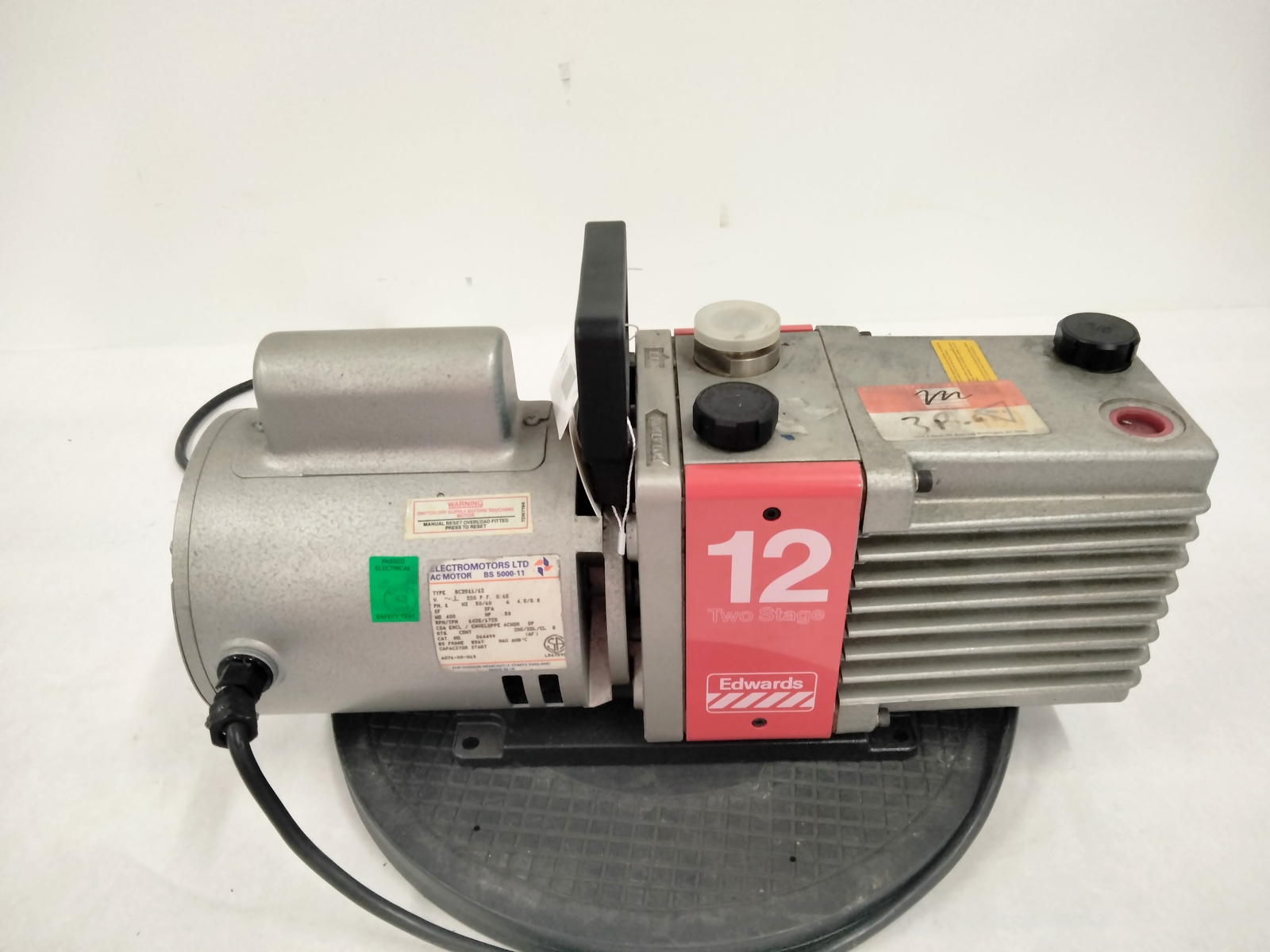 Edwards E2M12 SE. 14184 High Vacuum Pump W/ AC Motor BS 500011 Type BC2511/12 eBay