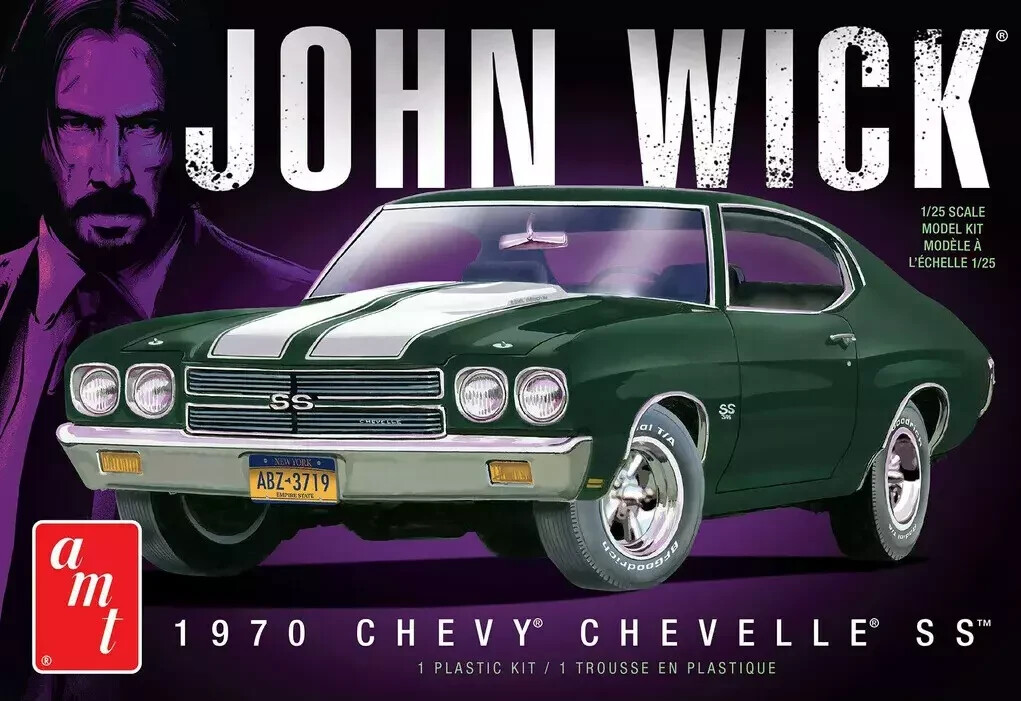 John Wick 1970 Chevy Chevelle SS 1/25 scale model kit made by AMT