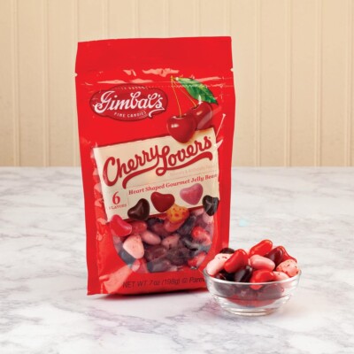 2 pack Gimbal's Cherry Lovers Heart Shaped Jelly Beans,- 2-7oz. 0009
